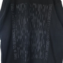 Load image into Gallery viewer, <Made to order>Organic Music T-Shirt “DIMENSIONS & EXTENSIONS” Black (M/L/XL)