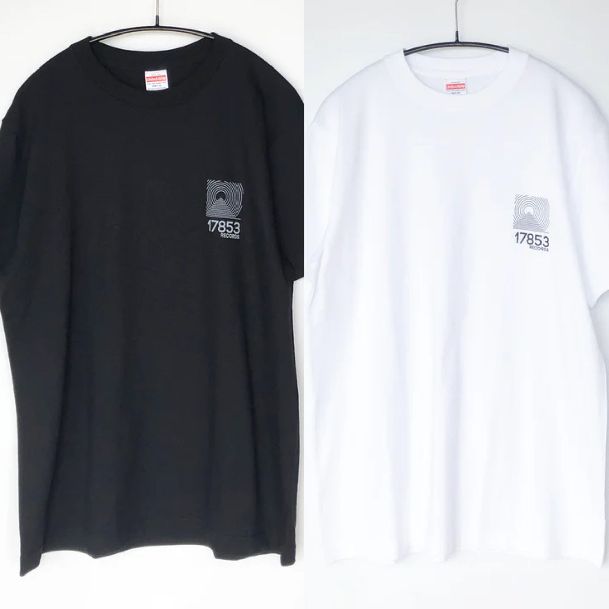 17853 Records label T-shirt (Black/White, Sizes S-XXL) – PHYSICAL