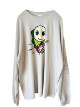 画像をギャラリービューアに読み込む, <受注生産> ギターなみすけ ☆ Big Silhouette Long-Sleeve T-shirt (Black/Frost gray, Sizes S-XL)