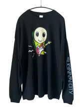 画像をギャラリービューアに読み込む, <受注生産> ギターなみすけ ☆ Big Silhouette Long-Sleeve T-shirt (Black/Frost gray, Sizes S-XL)