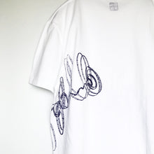Load image into Gallery viewer, <Made to order> Organic Music T-shirt “String theory” White (M/L/XL)