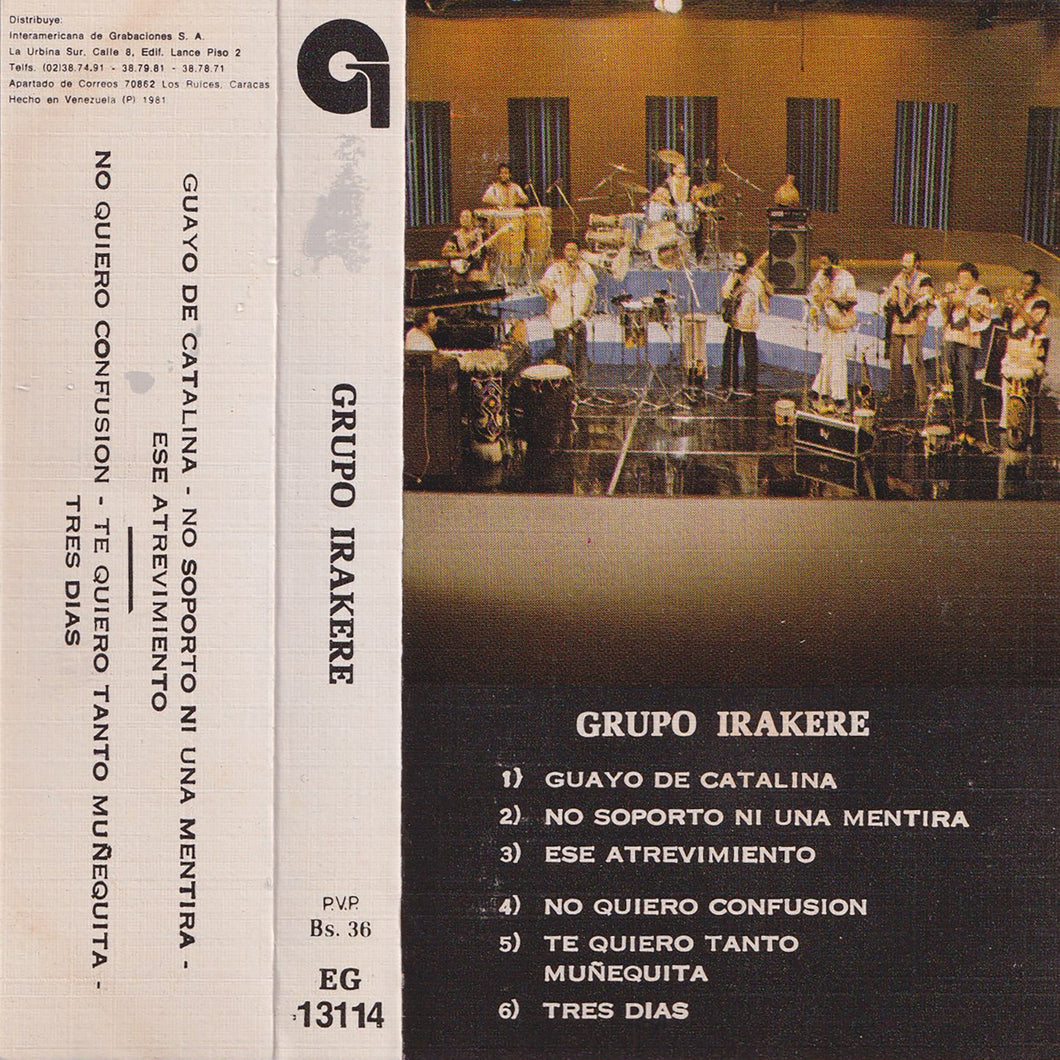 Grupo Irakere “No Quiero Confusion“ Tape