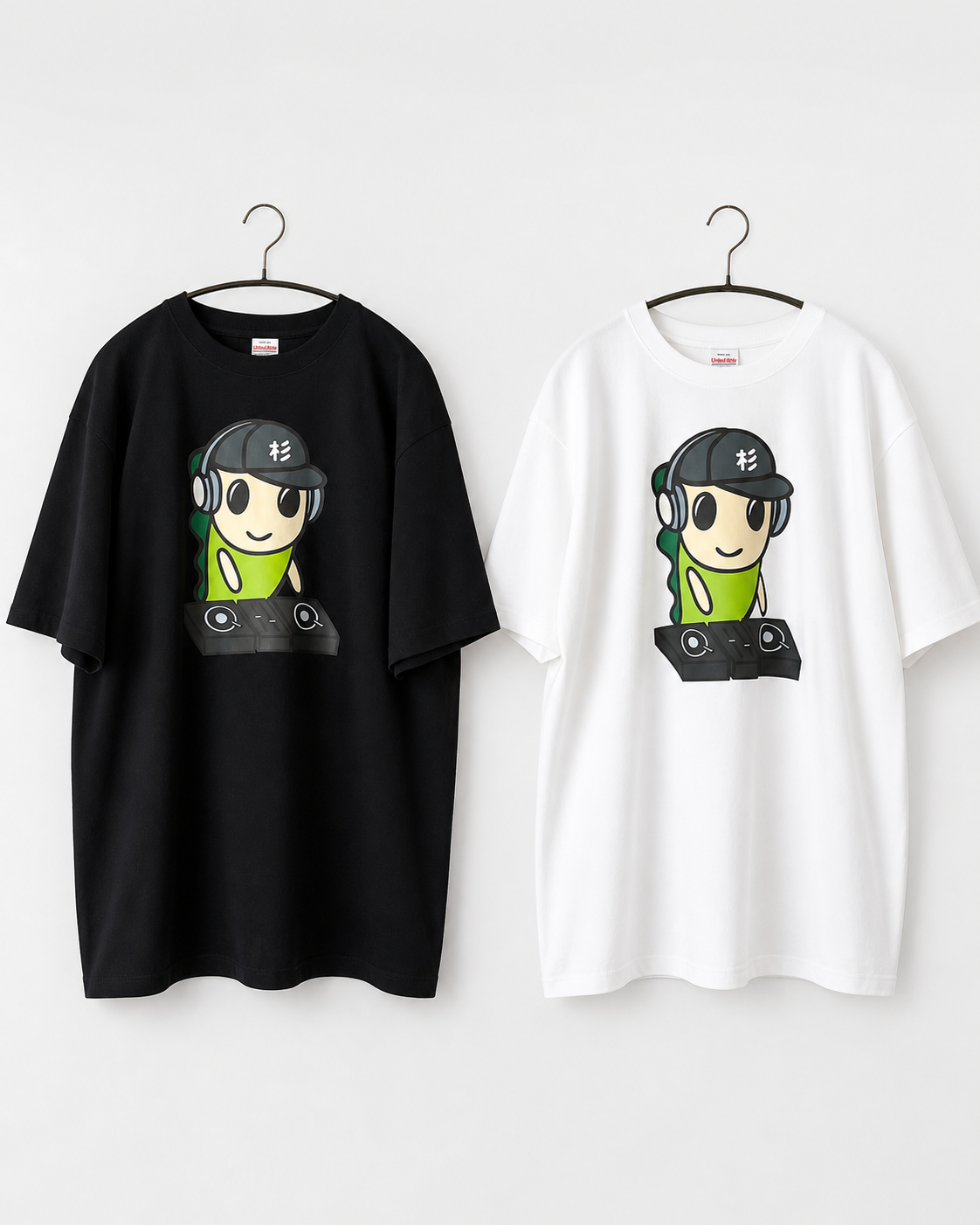 受注生産> DJ なみすけ ☆ T-Shirt (Black/White, Sizes S-XL