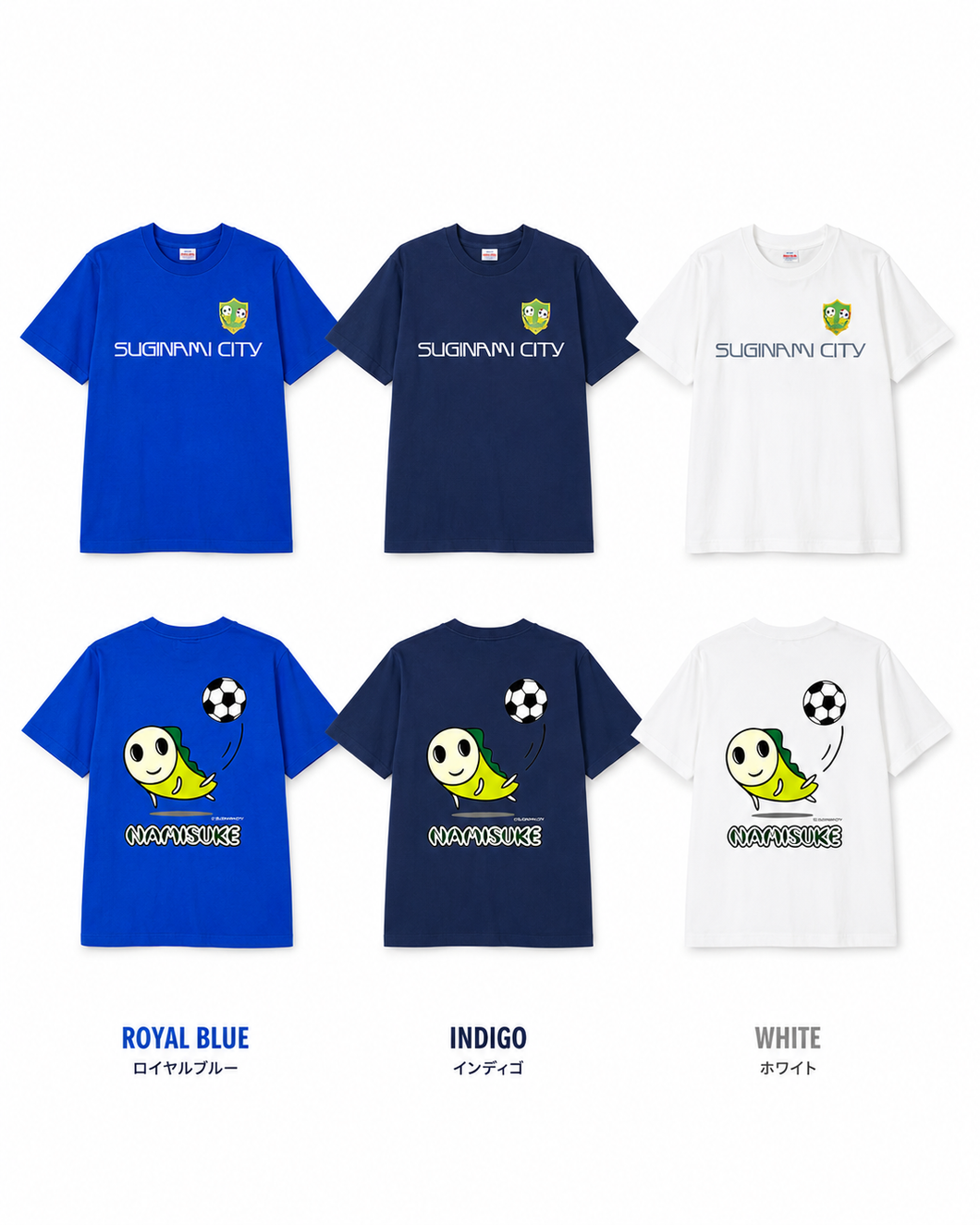受注販売> サッカー なみすけ ☆ T-Shirt (Royal Blue/Indigo/White
