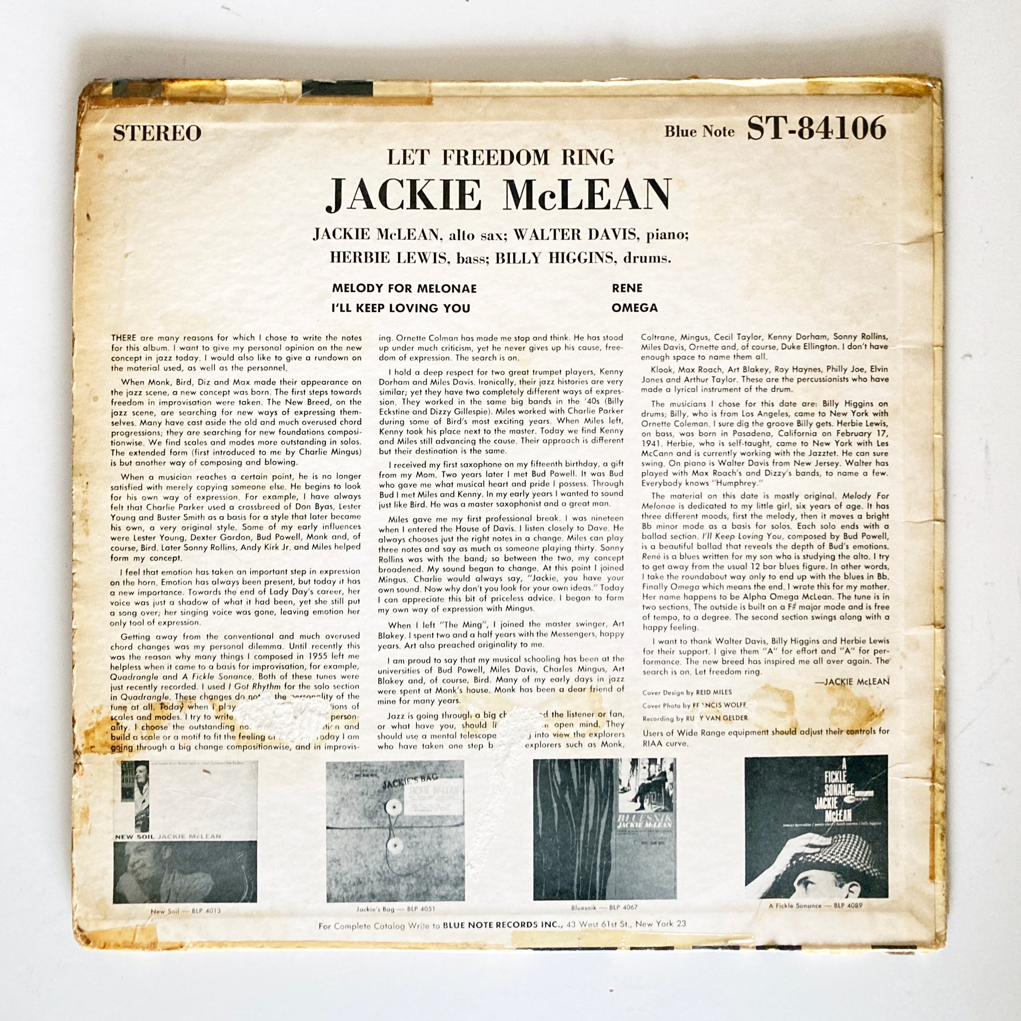 Jackie McLean “Let Freedom Ring” – PHYSICAL STORE