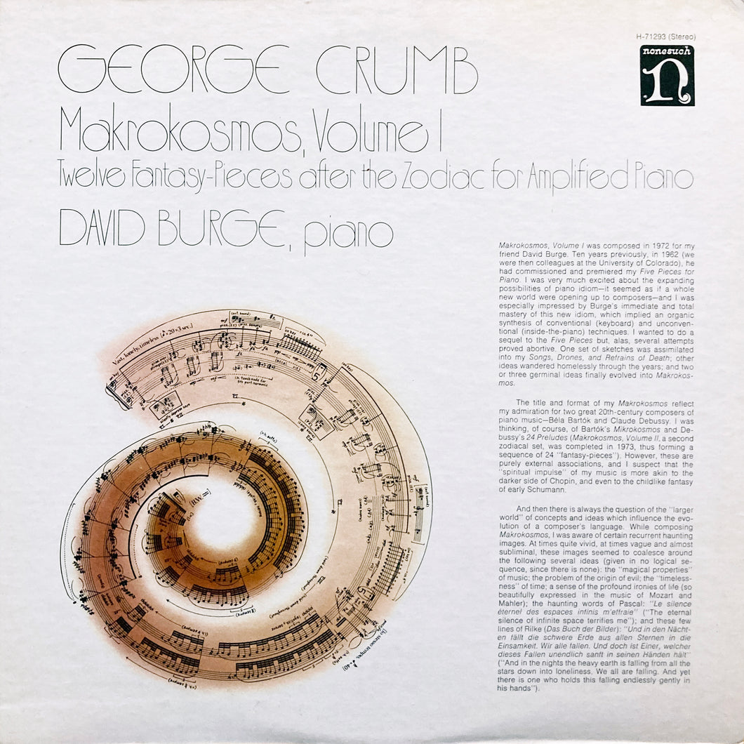 George Crumb “Makrocosmos, Volume I”