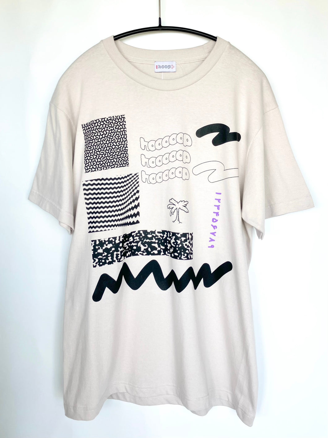 hoop ☆ Original Silk print T-Shirt (M)