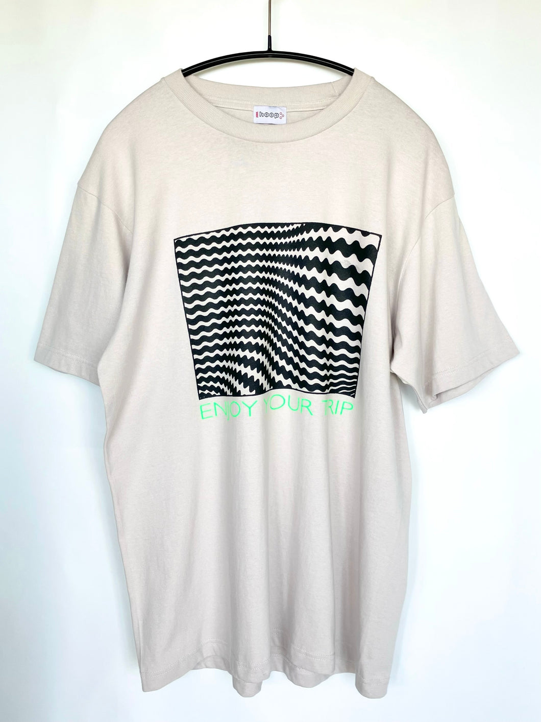 hoop ☆ Original Silk print T-Shirt (L)