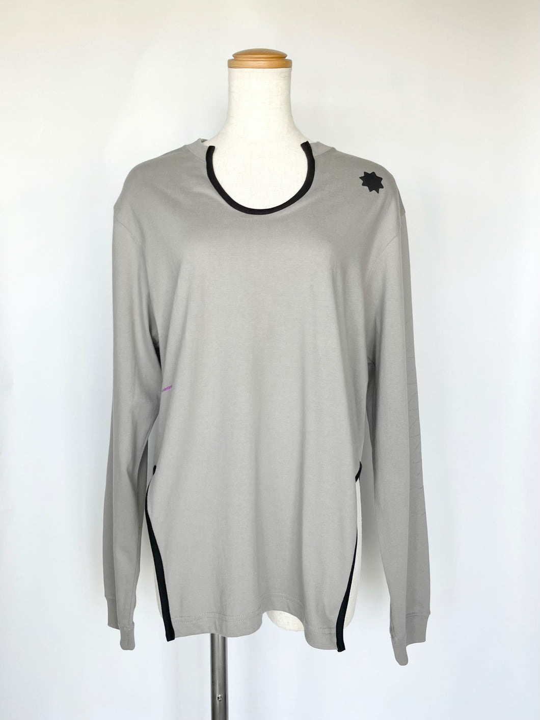 hoop ☆ Original Silk print Remake Long Sleeve T-Shirt (M)