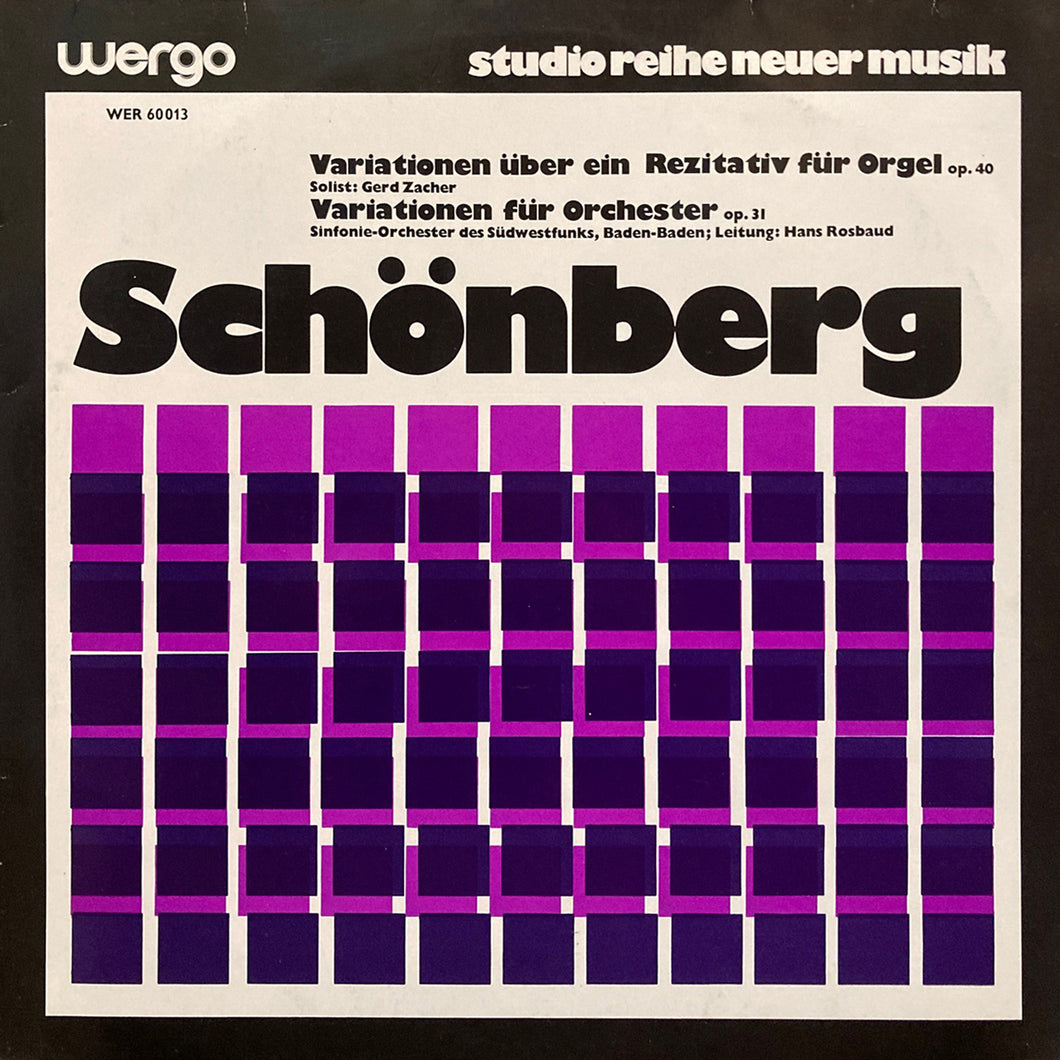 Arnold Schonberg “Variationen uber ein Rezitativ fur Orgel”