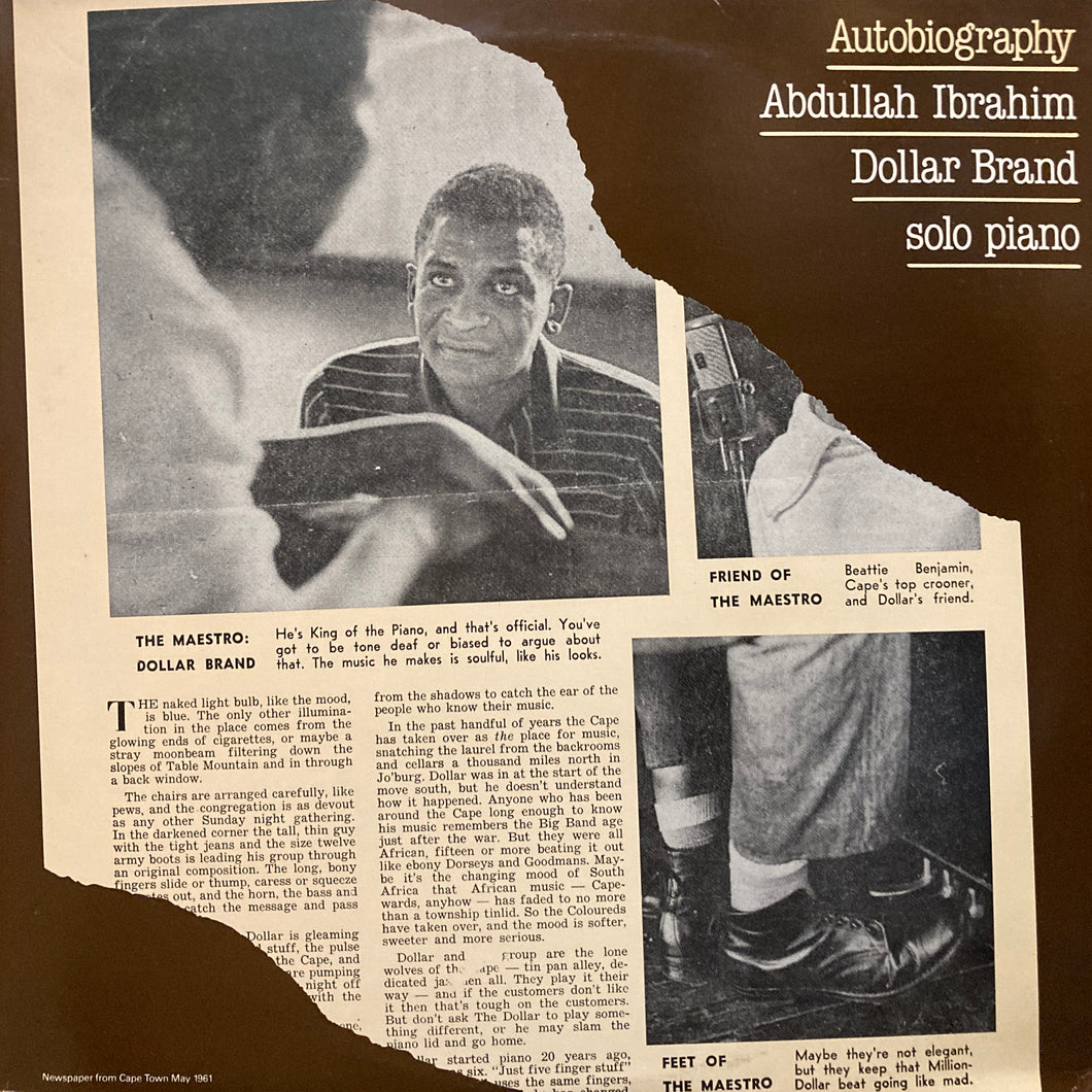 Abdullah Ibrahim Dollar Brand “Autobiography”