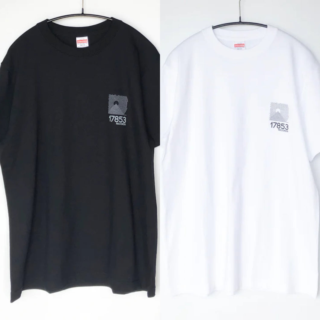 17853 Records label T-shirt  (Black/White, Sizes S-XXL)