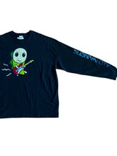 画像をギャラリービューアに読み込む, <受注生産> ギターなみすけ ☆ Big Silhouette Long-Sleeve T-shirt (Black/Frost gray, Sizes S-XL)
