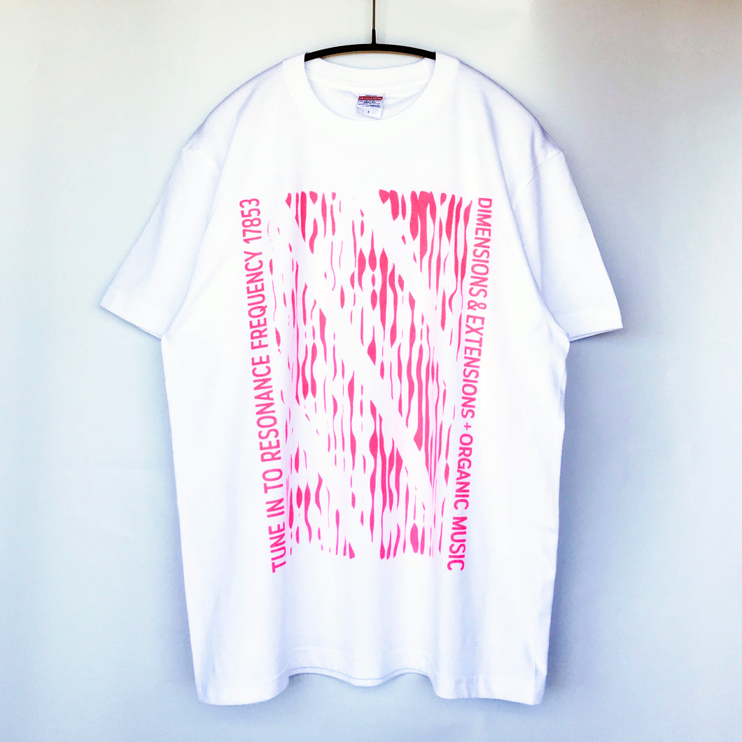 Organic Music T-Shirt “DIMENSIONS & EXTENSIONS” White (L)