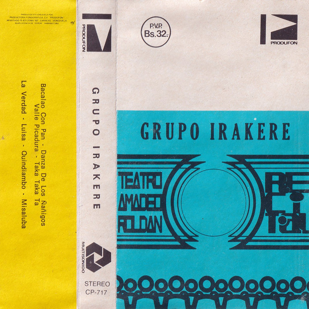 Grupo Irakere “Teatro Amadeo Roldan Recital” Tape