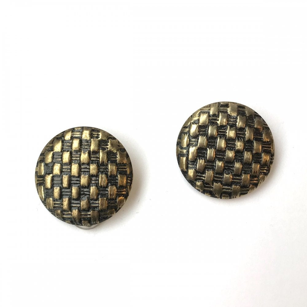Belgium Purchase ☆ Plaid Earrings (clip-on)