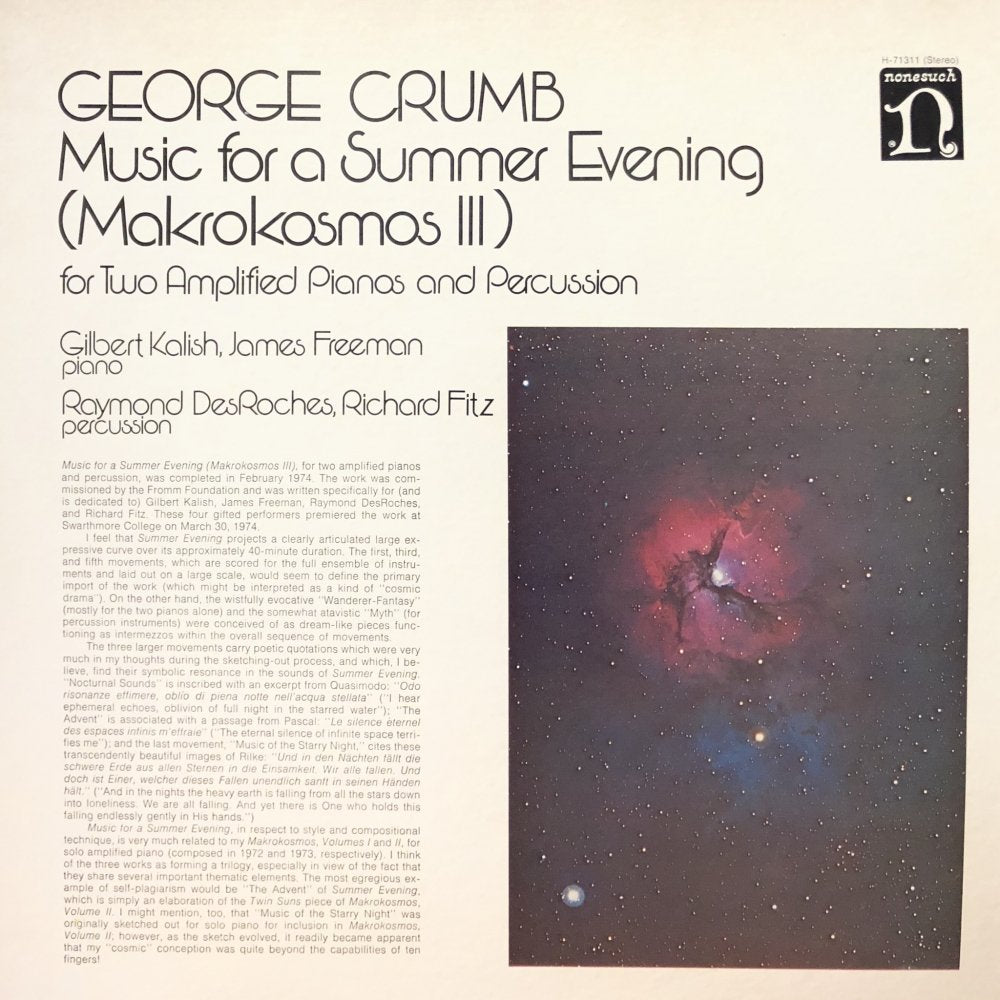 George Crumb “Music for a Summer Evening”