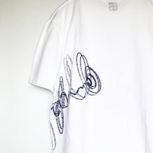 Load image into Gallery viewer, Organic Music T-shirt “String theory” White (M/L/XL)
