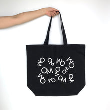 Load image into Gallery viewer, Organic Music Tote Bag B “Logo Pattern” Black x White
